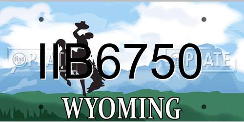 IIB6750 Wyoming License Plate