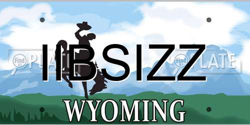 IIBSIZZ Wyoming License Plate