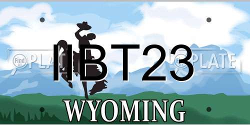 IIBT23 Wyoming License Plate