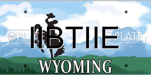 IIBTIIE Wyoming License Plate