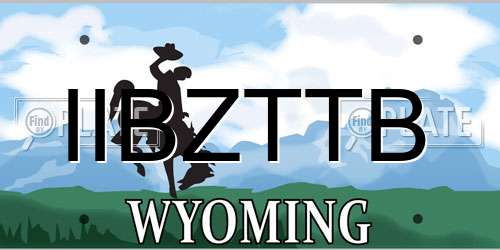 IIBZTTB Wyoming License Plate
