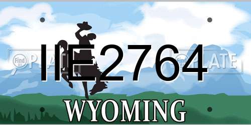 IIE2764 Wyoming License Plate