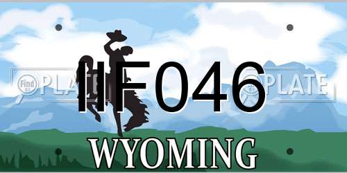 IIF046 Wyoming License Plate