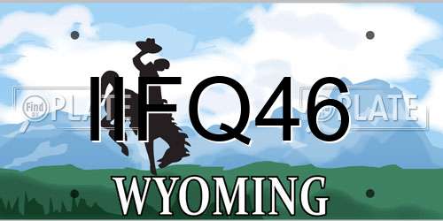 IIFQ46 Wyoming License Plate