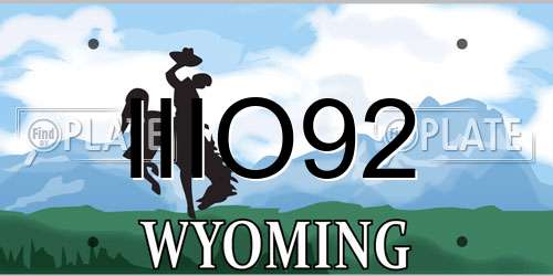 IIIO92 Wyoming License Plate