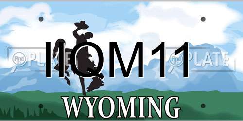 IIQM11 Wyoming License Plate