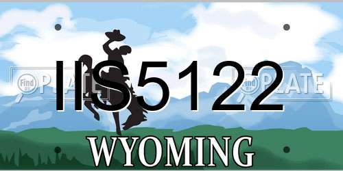 IIS5122 Wyoming License Plate