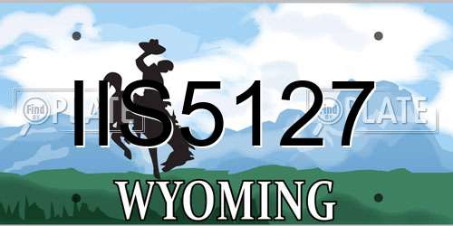 IIS5127 Wyoming License Plate