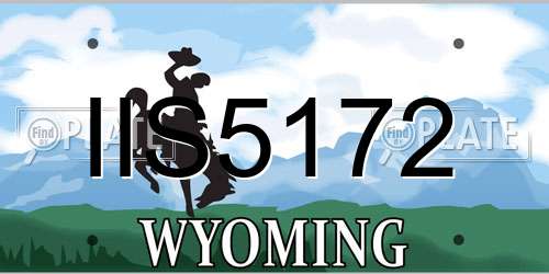 IIS5172 Wyoming License Plate