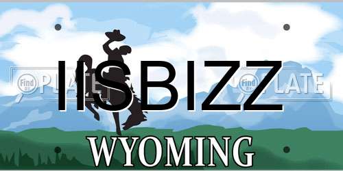 IISBIZZ Wyoming License Plate