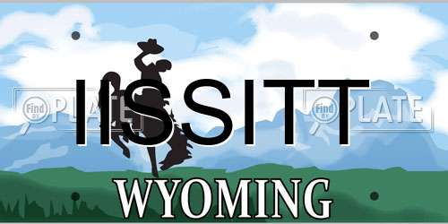 IISSITT Wyoming License Plate