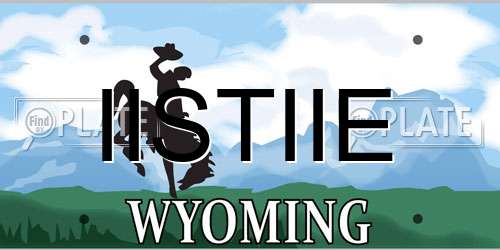 IISTIIE Wyoming License Plate