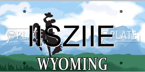 IISZIIE Wyoming License Plate