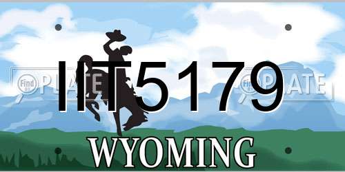 IIT5179 Wyoming License Plate