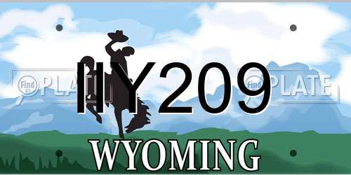 IIY209 Wyoming License Plate