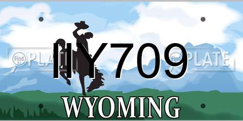IIY709 Wyoming License Plate