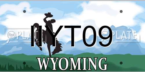 IIYT09 Wyoming License Plate