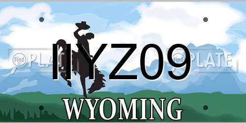 IIYZ09 Wyoming License Plate