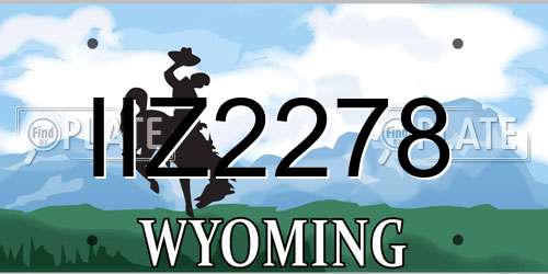 IIZ2278 Wyoming License Plate