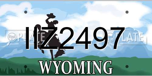 IIZ2497 Wyoming License Plate