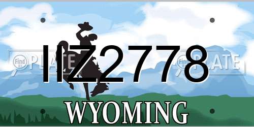 IIZ2778 Wyoming License Plate