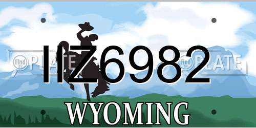 IIZ6982 Wyoming License Plate