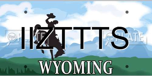 IIZTTTS Wyoming License Plate