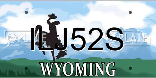 ILJ52S Wyoming License Plate