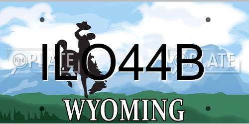 ILO44B Wyoming License Plate