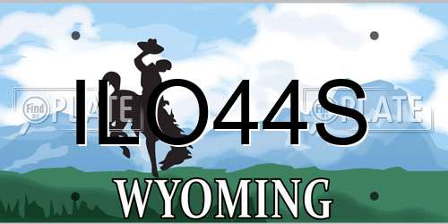 ILO44S Wyoming License Plate