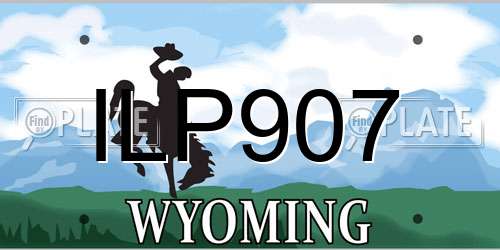 ILP907 Wyoming License Plate