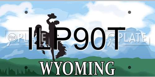 ILP90T Wyoming License Plate