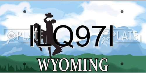 ILQ97I Wyoming License Plate