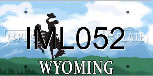 IML052 Wyoming License Plate