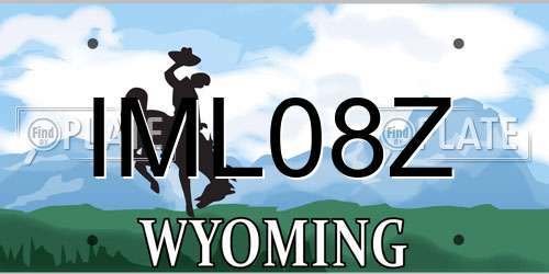 IML08Z Wyoming License Plate