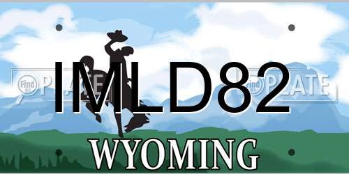 IMLD82 Wyoming License Plate