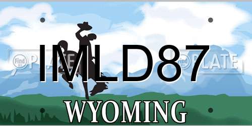 IMLD87 Wyoming License Plate