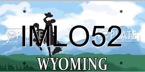 IMLO52 Wyoming License Plate