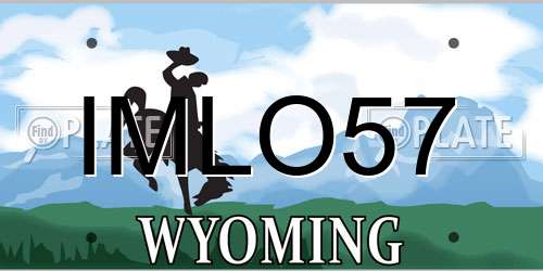 IMLO57 Wyoming License Plate