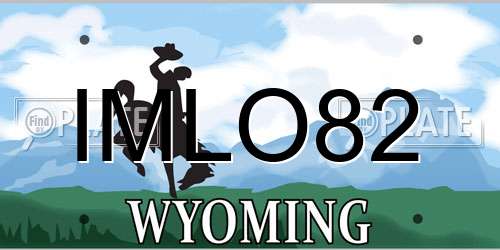 IMLO82 Wyoming License Plate
