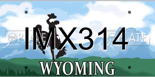 IMX314 Wyoming License Plate