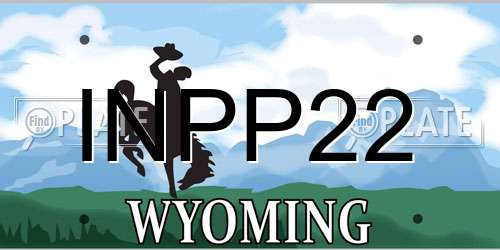 INPP22 Wyoming License Plate