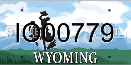 IO00779 Wyoming License Plate