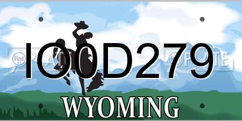 IO0D279 Wyoming License Plate