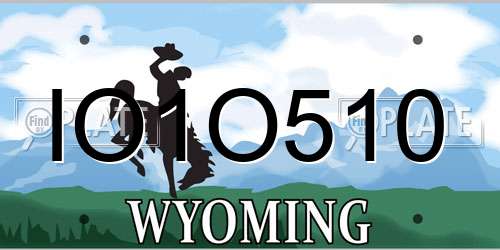 IO1O510 Wyoming License Plate
