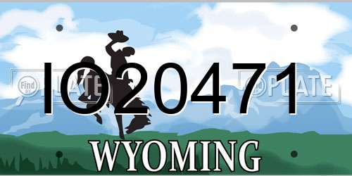 IO20471 Wyoming License Plate