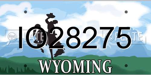 IO28275 Wyoming License Plate