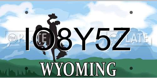 IO8Y5Z Wyoming License Plate