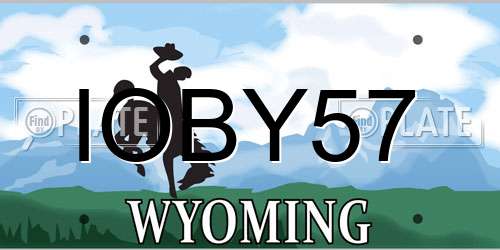 IOBY57 Wyoming License Plate
