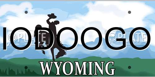 IODOOGO Wyoming License Plate